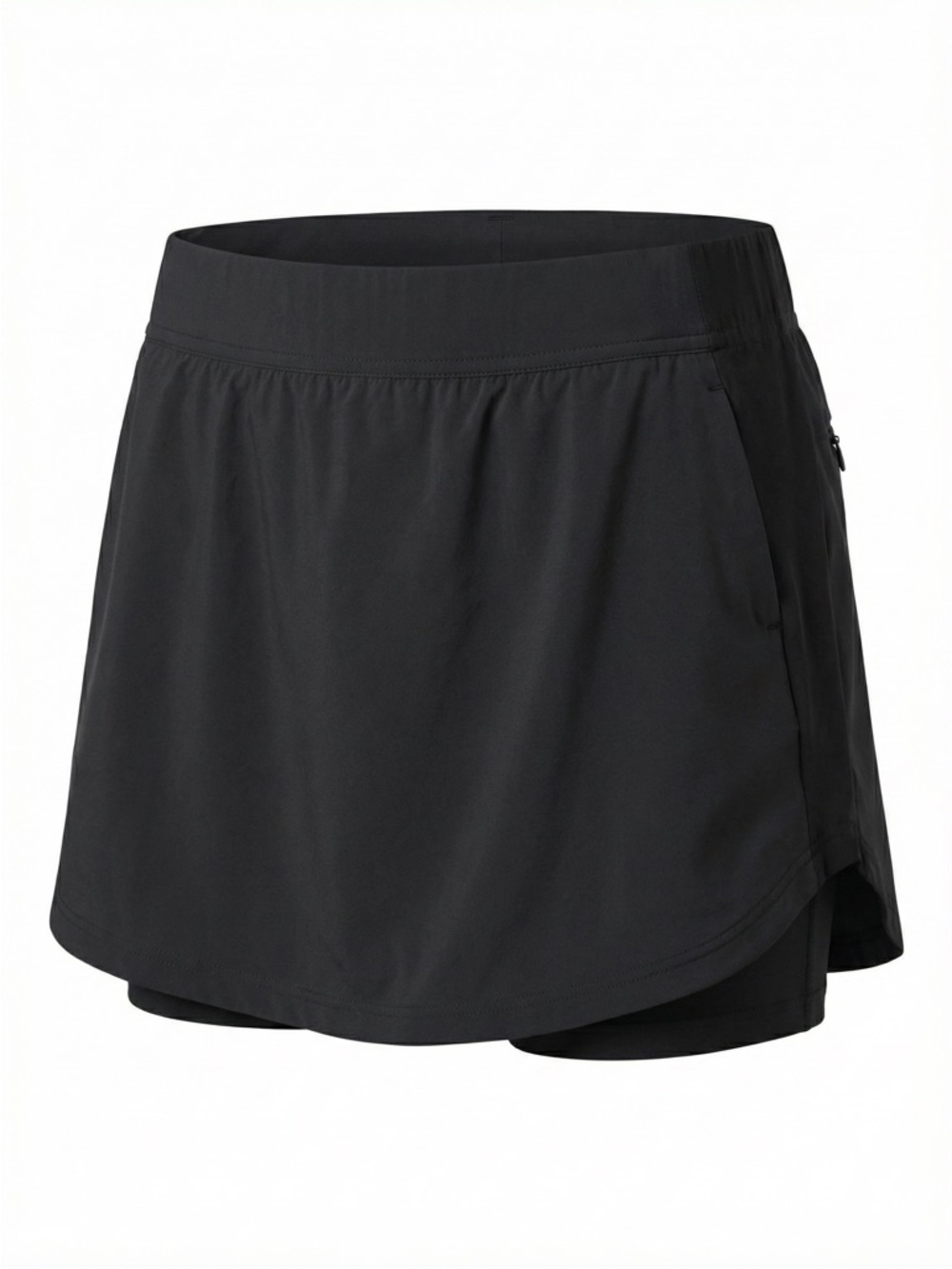Eddie Bauer Women’s Large Black Active Skort Built-In Shorts Zip Pocket Hiking